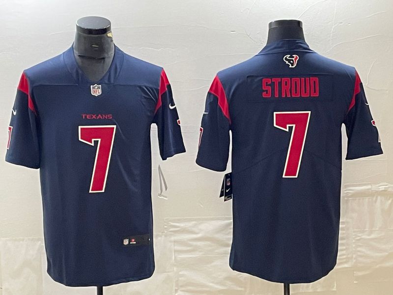 Men Houston Texans #7 Stroud Blue New Nike Vapor Untouchable Limited NFL Jersey->youth nfl jersey->Youth Jersey